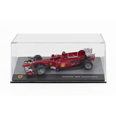 EDICOLA FERRARI F1  F10 N 8 SEASON 2010 FERNANDO ALONSO - CON VETRINA - WITH SHOWCASE - F-1 RED MET WHITE 1/43