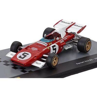 EDICOLA FERRARI F1  312B2 N 5 BRITISH GP 1971 CLAY REGAZZONI - CON VETRINA - WITH SHOWCASE - RED WHITE 1/43