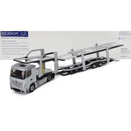 ELIGOR MERCEDES BENZ ACTROS 5 1845 TRUCK CAR TRANSPORTER 2020 - EXCLUSIVE CARMODEL - CARS NOT INCLUDED - GREY MET 1/43
