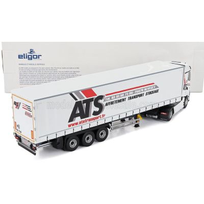 ELIGOR RENAULT T-LINE HIGH TRUCK TELONATO ATS TRANSPORTS 2023 - WHITE 1/43