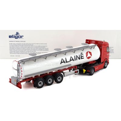 ELIGOR DAF XG TANKER TRUCK ALAINE TRANSPORTS 2021 - RED WHITE 1/43