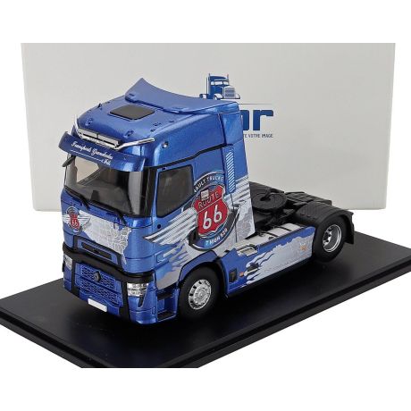 ELIGOR RENAULT T-LINE HIGH TRACTOR TRUCK 2-ASSI ROUTE 66 2023 - BLUE MET 1/43