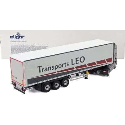 ELIGOR RENAULT T480 TRUCK TELONATO LEO TRANSPORTS 2021 - GREY WHITE 1/43