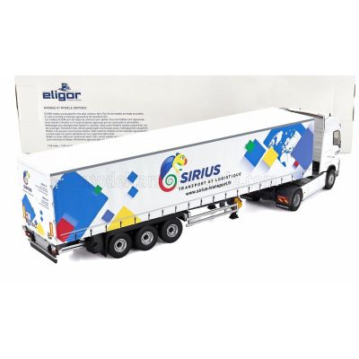 ELIGOR VOLVO FH 500 TRUCK TELONATO SIRIUS TRANSPORTS 2020 - WHITE 1/43