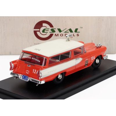 ESVAL MODEL EDSEL ROUNDUP SW STATION WAGON POLICE 1958 - RED WHITE 1/43
