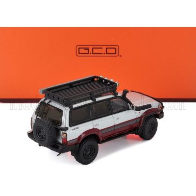 GCD MODELS TOYOTA LAND CRUISER 80 1991 - SILVER RED 1/64