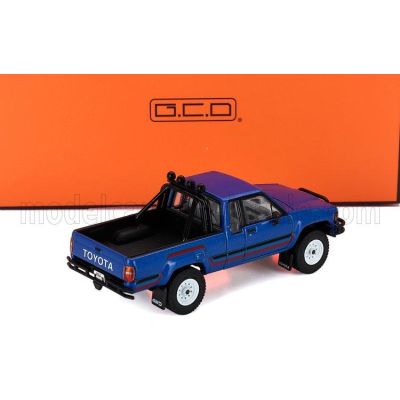 GCD MODELS TOYOTA HILUX SR5 XTRA CAB PICK-UP 1985 - BLUE 1/64