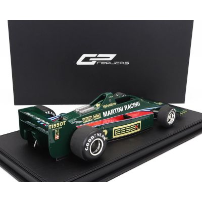 GP REPLICAS LOTUS LOTUS TYPE 80 MARTINI RACING N 2 (WITH FRONT WINGS) SEASON 1979 CARLOS REUTEMANN - GREEN RED 1/18