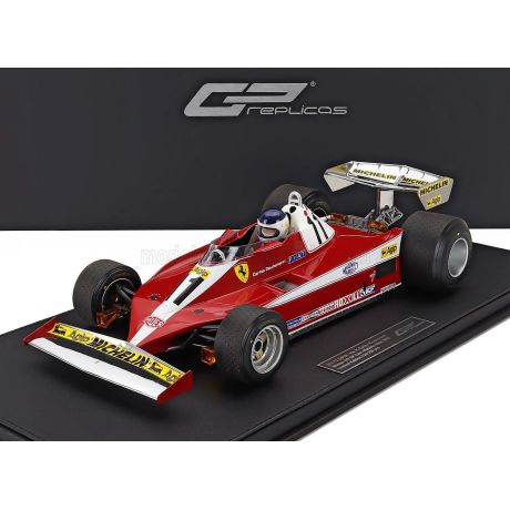 GP REPLICAS FERRARI F1  312T3 N 11 WINNER BRITISH GP (with pilot figure) 1978 CARLOS REUTEMANN - RED WHITE 1/12