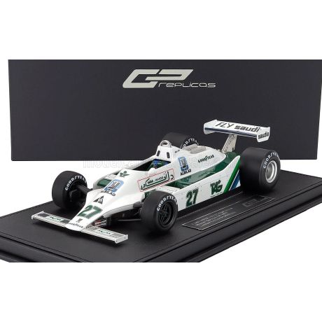GP REPLICAS WILLIAMS F1  FW07 FORD N 27 WINNER GERMAN GP 1979 ALAN JONES - WHITE 1/18