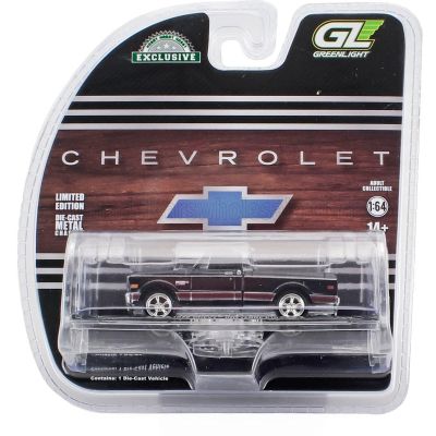 GREENLIGHT CHEVROLET C-10 CHEYENNE PICK-UP SHORT BED 1972 - BLACK 1/64