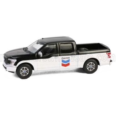 GREENLIGHT FORD USA F-150 XL PICK-UP CHEVRON 2019 - WHITE BLACK 1/64