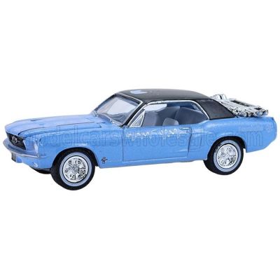 GREENLIGHT FORD USA MUSTANG COUPE 1967 - LIGHT BLUE 1/64