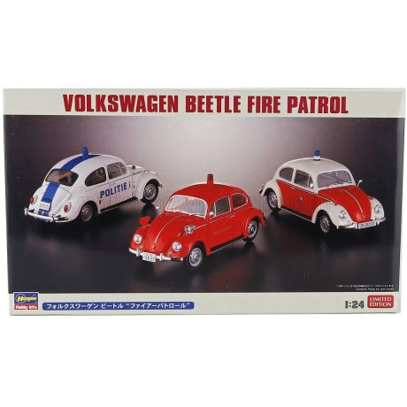 HASEGAWA VOLKSWAGEN BEETLE MAGGIOLINO FIRE PATROL - POLITIE 1962 1/24
