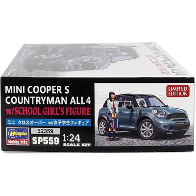 HASEGAWA MINI COOPER S COUNTRYMAN ALL4 2011- WITH SCHOOL GIRL FIGURE 1/24