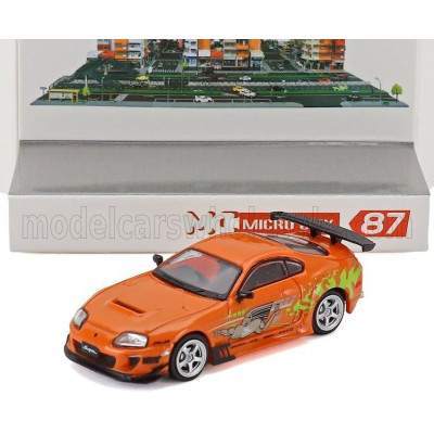 HERPA TOYOTA BRIAN'S SUPRA MKIV SPIDER 1995 - FAST & FURIOUS - ORANGE 1/87
