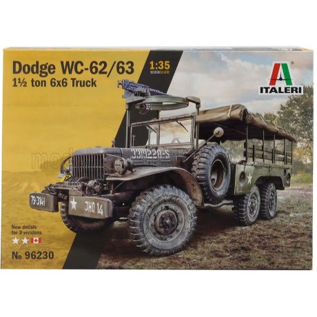 ITALERI DODGE WC-62/63 TRUCK 6x6 MILITARY 3-ASSI 1945 1/35