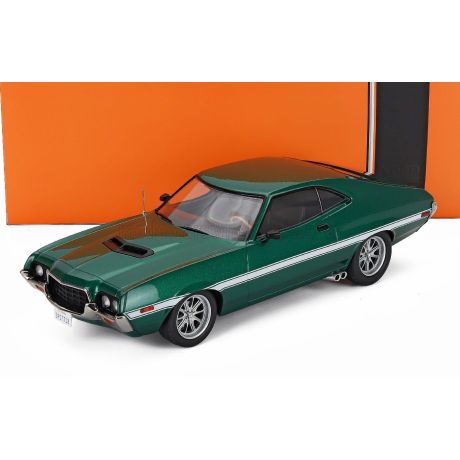 IXO MODELS FORD USA GRAN TORINO COUPE 1972 - GREEN MET WHITE 1/18
