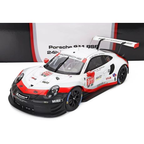 IXO MODELS PORSCHE 911 991 RSR 4.0L TEAM PORSCHE GT N 911 24h DAYTONA 2018 FRED MAKOWIECKIE - PATRICK PILET - NICK TANDY - WHITE