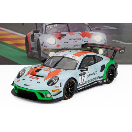 IXO MODELS PORSCHE 911 991-2 GT3 R TEAM GPX RACING GULF N 12 24h SPA 2020 MATT CAMPBELL - PATRICK PILET - MATHIEU JAMINET - LIGH