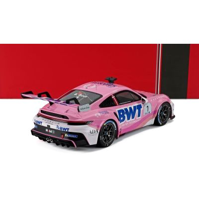 IXO MODELS PORSCHE 911 992 GT3 CUP 4.2L TEAM BMW LECHNER RACING N 1 CHAMPION PORSCHE SUPERCUP 2023 BASTIAN BUUS - PINK 1/18