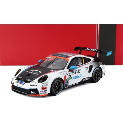 IXO MODELS PORSCHE 911 992-2 GT3 TEAM 75 BERNHARD N 15 PORSCHE CARRERA CUP GERMANY SEASON 2025 DANIEL GREGOR - WHITE BLACK 1/18