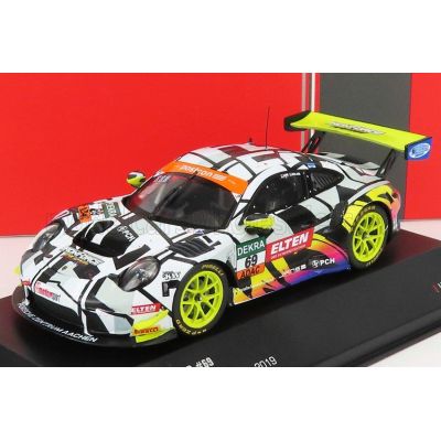 IXO MODELS PORSCHE 911 991-2 GT3 R TEAM IRON FORCE N 69 ADAC GT MASTERS NURBURGRING 2019 L.LUHR - M.HOLZER - WHITE YELLOW PURPLE