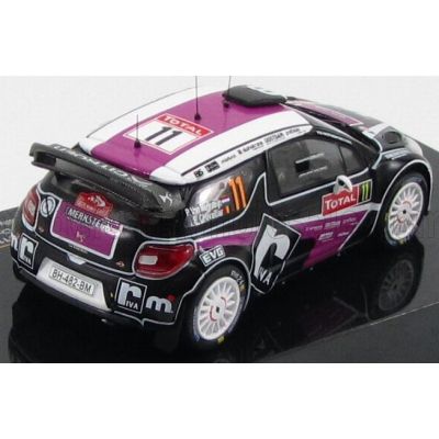 IXO MODELS CITROEN DS3 WRC N 11 RETIRED RALLY MONTECARLO 2012 P.V.MERKSTEIJN - E.CHEVAILLIER - BLACK PINK 1/43