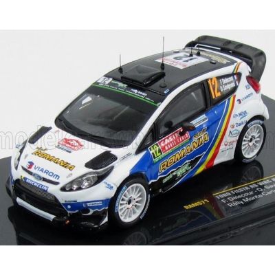 IXO MODELS FORD ENGLAND FIESTA RS WRC N 12 RALLY MONTECARLO 2014 F.DELECOUR - D.SAVIGNONI - BLUE WHITE BLACK 1/43