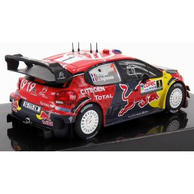 IXO MODELS CITROEN C3 WRC TEAM RED BULL N 1 RALLY CHILE 2019 S.OGIER - J.INGRASSIA - RED BLUE YELLOW 1/43