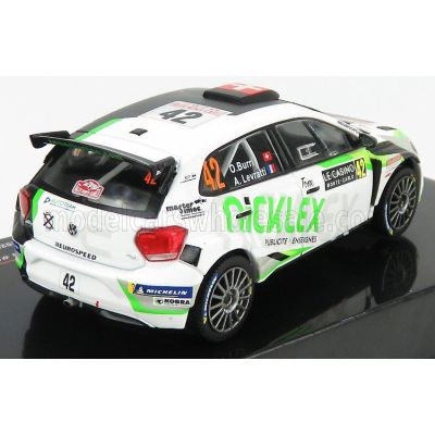 IXO MODELS VOLKSWAGEN POLO GTi R5 TEAM N 42 RALLY MONTECARLO 2020 O.BURRI - A.LEVRATTI - MATT BLACK GREEN WHITE 1/43