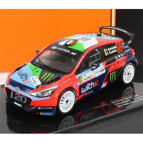 IXO MODELS HYUNDAI i20 R5 TEAM WITHYU N 66 RALLY ACI MONZA 2020 F.MORBIDELLI - S.SCATTOLIN - RED BLACK BLUE 1/43