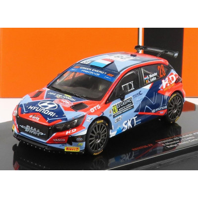 IXO MODELS HYUNDAI i20 N RALLY2 N 28 RALLY MONTECARLO 2022 G.MUNSTER - L.LOUKA - 2 TONE BLUE RED 1/43