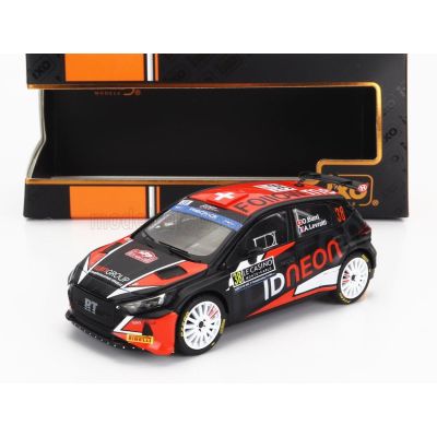 IXO MODELS HYUNDAI i20 N RALLY2 N 38 RALLY MONTECARLO 2023 O.BURRI - A.LEVRATTI - BLACK RED 1/43