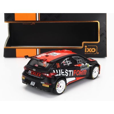 IXO MODELS HYUNDAI i20 N RALLY2 N 38 RALLY MONTECARLO 2023 O.BURRI - A.LEVRATTI - BLACK RED 1/43