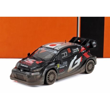 IXO MODELS TOYOTA YARIS GR HYBRID RALLY1 TEAM TOYOTA RACING N 18 RALLY MONTECARLO 2025 AARONH JOHNSTON - TAKAMOTO KATSUKA - BLAC
