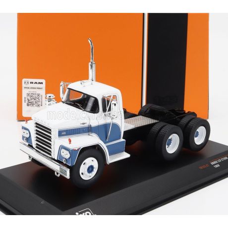 IXO MODELS DODGE LCF CT9000 TRACTOR TRUCK 3-ASSI 1965 - WHITE LIGHT BLUE 1/43