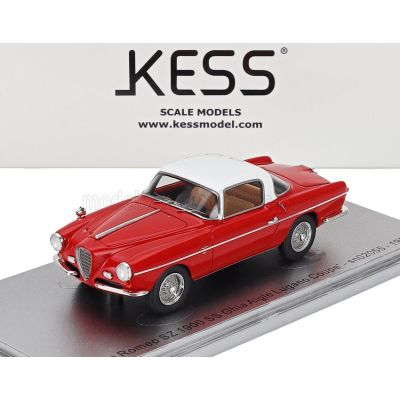 KESS MODEL ALFA ROMEO SZ 1900 GHIA SS sn02055 AIGLE LUGANO COUPE 1957 - RED WHITE 1/43