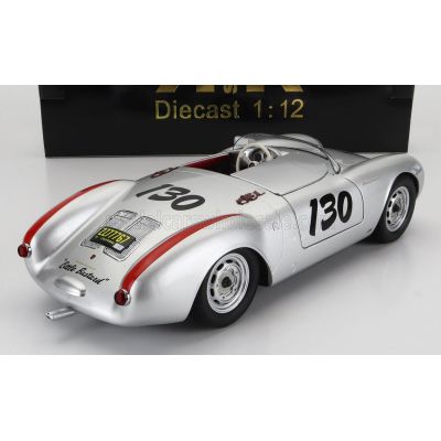 KK SCALE PORSCHE 550A SPIDER N 130 1956 JAMES DEAN - LITTLE BASTARD - SILVER 1/12