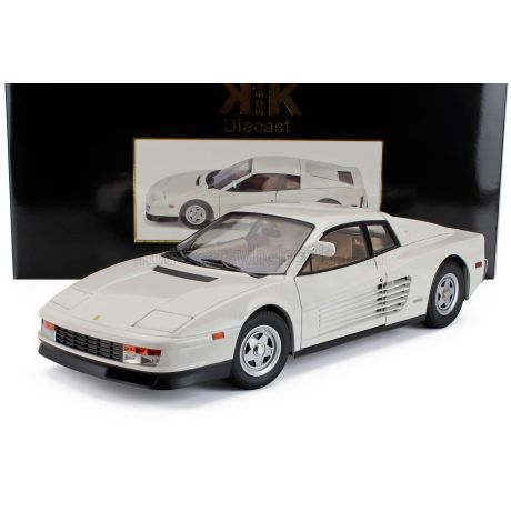 KK SCALE FERRARI TESTAROSSA MKI MONODADO MONOSPECCHIO USA VERSION 1984 - WHITE 1/12