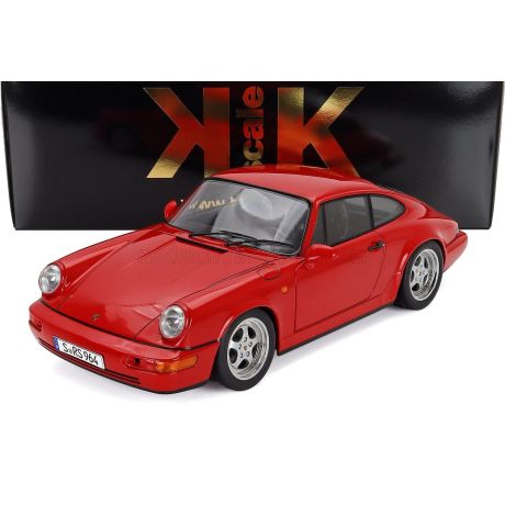 KK SCALE PORSCHE 911 964 RS COUPE 1992 - CERCHI SPEEDLINE - SPEEDLINE RIMS - RED 1/12