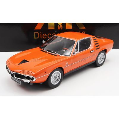 KK SCALE ALFA ROMEO MONTREAL 1970 - BLACK INTERIOR - ORANGE 1/18