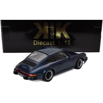 KK SCALE PORSCHE 911 CARRERA COUPE 1983 - BLUE 1/18