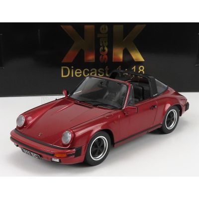 KK SCALE PORSCHE 911 SC TARGA 1983 - WITH EXTRA HARD-TOP - RED MET 1/18