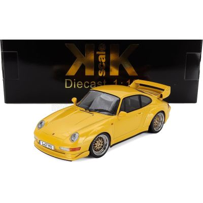 KK SCALE PORSCHE 911 993 GT2 COUPE 1996 - CERCHI BBS - BBS RIMS - YELLOW 1/18