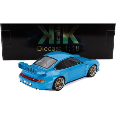 KK SCALE PORSCHE 911 993 GT2 COUPE 1996 - CERCHI BBS - BBS RIMS - LIGHT BLUE 1/18