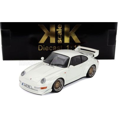 KK SCALE PORSCHE 911 993 GT2 COUPE 1996 - CERCHI BBS - BBS RIMS - WHITE 1/18
