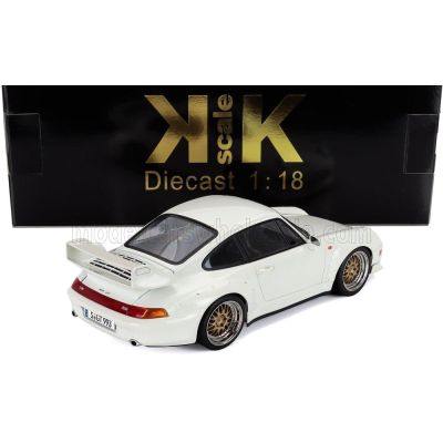 KK SCALE PORSCHE 911 993 GT2 COUPE 1996 - CERCHI BBS - BBS RIMS - WHITE 1/18