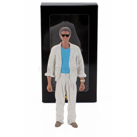 KK SCALE FIGURES SUNNY STANDING FOR FERRARI TESTAROSSA MKI MONODADO MONOSPECCHIO USA VERSION 1984 - WHITE LIGHT BLUE 1/12