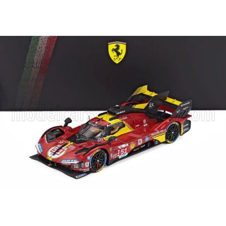 LOOKSMART FERRARI 499P 3.0L TURBO V6 TEAM FERRARI AF CORSE N 51 3rd 24h LE MANS 2024 ALESSANDRO PIER GUIDI - JAMES CALADO - ANTO